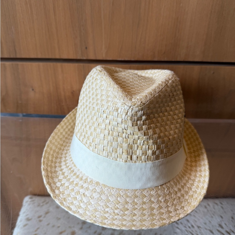 Stylish Point Zero Tan Straw Fedora Hat